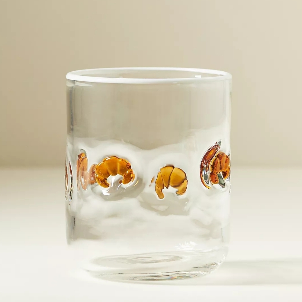 Anthropologie Croissant Icon Juice Glass